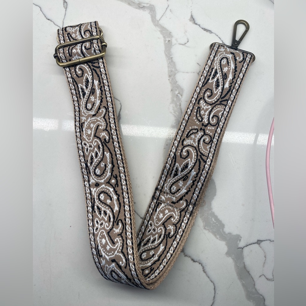 Vintage Boho bags strap. Brand new. 2” wide - 24 1/2 in on shortest length,l